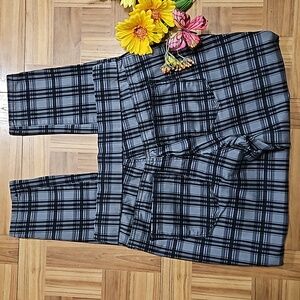 NINE WEST plaid Heidi pull on pants
